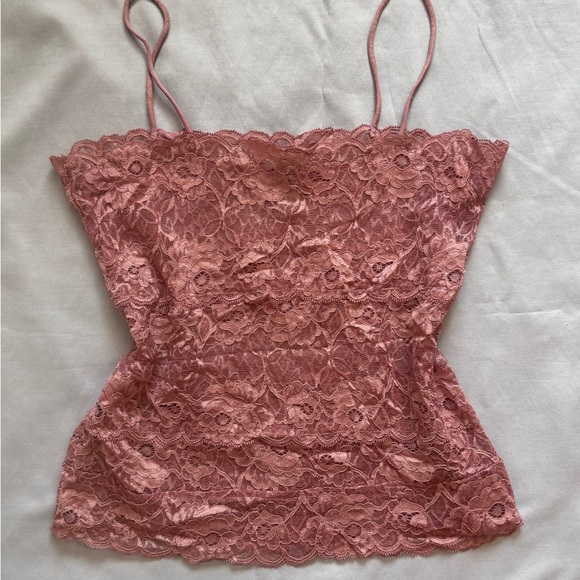 Secret Treasures Tops - Secret Treasures Pink Lace Cami Top | Size Small
